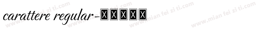 carattere regular字体转换